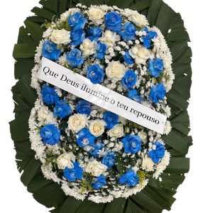 Coroa de Flores Grande Azul